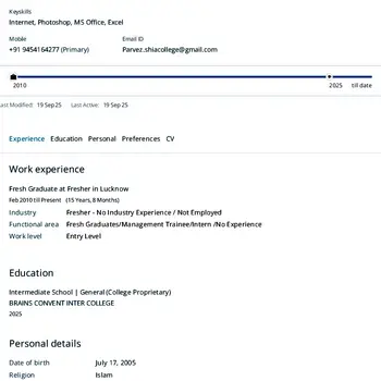 Mohd Athafi Tutor From Chaupatiyan Lucknow