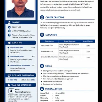 AYUSH MISHRA Maths Home Tutor in Arjunganj Lucknow with 4 Years Experience