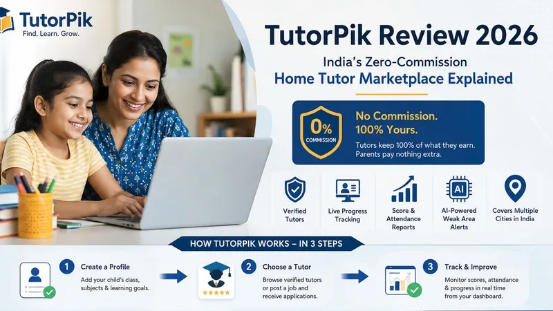 TutorPik Review 2026-India's Zero-Commission Home Tutor Marketplace