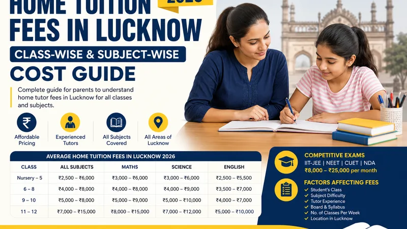 Home Tuition Fees in Lucknow 2026: Class-wise and Subject-wise Cost Guide